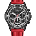 Lee Cooper Lee Cooper LC08048.658  LC08048.658 кварцевые мужские часы черный циферблат, браслет силикон — вид спереди