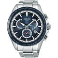 Seiko Seiko Astron GPS Solar SSE053J1  SSE053J1 кварцевые мужские часы синий циферблат, браслет нержавеющая сталь — вид спереди