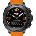 Tissot Tissot T-Race Touch Aluminium T081.420.97.057.02 T Race T0814209705702 кварцевые мужские часы черный циферблат, браслет силикон — вид спереди
