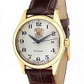 Слава Слава Сенат 1499298/300-8215  1499298/300-8215 механические мужские часы белый циферблат, браслет кожаный — вид спереди