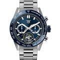 TAG Heuer TAG Heuer Carrera CAR5A8C.BF0707  CAR5A8C.BF0707 механические мужские часы синий циферблат, браслет титановый — вид спереди