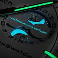 Оригинальные часы Swatch Swatch x Omega Bioceramic Moonswatch Mission to the Moonphase - Full Moon SO33W700 кварцевые калибр механизма  общий вид
