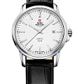 Swiss Military by Chrono Swiss Military by Chrono SM34039.07  SM34039.07 кварцевые мужские часы белый циферблат, браслет кожаный — вид спереди