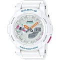 Casio Casio Baby-G BGA-185-7A  BGA-185-7A кварцевые женские часы белый циферблат, браслет пластик — вид спереди