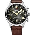 Swiss Military by Chrono Swiss Military by Chrono SM30192.04  SM30192.04 кварцевые мужские часы  антрацитовый циферблат, браслет кожаный — вид спереди