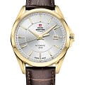 Swiss Military by Chrono Swiss Military by Chrono Automatic Collection SMA34085.18  SMA34085.18 механические мужские часы  серебристый циферблат, браслет кожаный — вид спереди