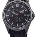 Orient Orient RA-AK0605B1  RA-AK0605B механические мужские часы черный циферблат, браслет силикон — вид спереди