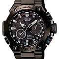Casio Casio G-Shock MRG-G1000B-1A MRG MRG-G1000B-1A электронные мужские часы серый циферблат, браслет 18-каратное желтое золото — вид спереди