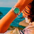 Daniel Wellington Daniel Wellington Iconic Link DW00100537 кварцевые женские часы часы крупный план зеленый циферблата
