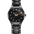 Rado Rado True Diamonds R27059732  R27059732 кварцевые женские часы черный циферблат, браслет высокотехнологичная керамика — вид спереди