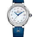 Maurice Lacroix Maurice Lacroix FIABA Date FA1007-SS001-170-1  FA1007-SS001-170-1 кварцевые женские часы  серебристый циферблат, браслет кожаный — вид спереди