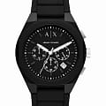 Armani Exchange Armani Exchange Rafael AX4161  AX4161 кварцевые мужские часы черный циферблат, браслет силикон — вид спереди