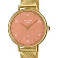 Casio Casio Sheen SHE-4562GM-4A  SHE-4562GM-4A кварцевые женские часы розовый циферблат, браслет нержавеющая сталь — вид спереди