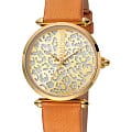 Just Cavalli Just Cavalli JC1L085L0025  JC1L085L0025 кварцевые женские часы золотой циферблат, браслет кожаный — вид спереди