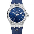 Maurice Lacroix Maurice Lacroix Aikon Quartz AI1106-SS000-430-4  AI1106-SS000-430-4 кварцевые женские часы синий циферблат, браслет каучук — вид спереди