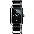 Rado Rado Integral Diamonds R20613712  R20613712 кварцевые женские часы черный циферблат, браслет сталь + керамические вставки — вид спереди