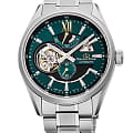 Orient Orient Star RE-AV0114E  RE-AV0114E механические мужские часы белый циферблат, браслет нержавеющая сталь — вид спереди