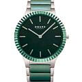 Obaku Obaku Linje Jude V292GXOESS  V292GXOESS кварцевые мужские часы  зеленый циферблат, браслет нержавеющая сталь с ip-покрытием — вид спереди