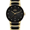 Rado Rado Centrix Automatic Diamonds R30008742 Automatic R30008742 механические мужские часы черный циферблат, браслет высокотехнологичная керамика + нержавеющая сталь с pvd покрытием — вид спереди