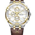 Maurice Lacroix Maurice Lacroix Aikon Chronograph AI1018-PVY11-132-1  AI1018-PVY11-132-1 кварцевые мужские часы белый циферблат, браслет кожаный — вид спереди