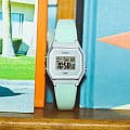 Casio Casio Vintage LA680WEL-3,  япония женские часы на браслете кожаный боковой вид