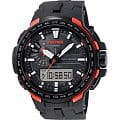 Casio Casio Pro Trek PRW-6100Y-1E PRW PRW-6100Y-1E кварцевые мужские часы черный циферблат, браслет карбон + полимер — вид спереди