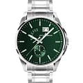 Jacques Lemans Jacques Lemans Derby 1-2199N  1-2199N кварцевые мужские часы зеленый циферблат, браслет нержавеющая сталь — вид спереди
