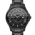 Armani Exchange Armani Exchange Hampton AX2444  AX2444 кварцевые мужские часы черный циферблат, браслет сталь с ip покрытием — вид спереди