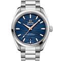 Omega Omega Seamaster Aqua Terra 220.10.38.20.03.002 Aqua Terra 22010382003002 механические мужские часы синий циферблат, браслет нержавеющая сталь — вид спереди