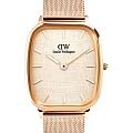 Daniel Wellington Daniel Wellington Marlon Melrose Linen DW00100817  DW00100817 кварцевые женские часы золотой циферблат, браслет нержавеющая сталь с pvd-покрытием — вид спереди