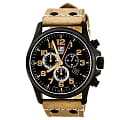 Luminox Luminox A.1945  A.1945 электронные мужские часы черный циферблат, браслет кожа + текстиль — вид спереди