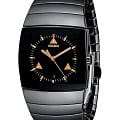 Rado Rado Sintra R13723172  R13723172 кварцевые мужские часы черный циферблат, браслет керамика — вид спереди