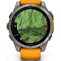 Garmin Garmin Fenix 8 47mm Amoled Sapphire Titanium Orange 010-02904-11 мужские часы  циферблат на запястье
