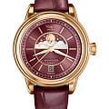Aviator Aviator Douglas MoonFlight V.1.33.2.265.4  V.1.33.2.265.4 кварцевые женские часы красный циферблат, браслет кожаный — вид спереди