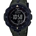 Casio Casio Pro Trek PRG-300-3E PRG PRG-300-3E кварцевые мужские часы черный циферблат, браслет пластик — вид спереди