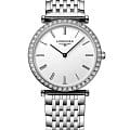 Longines Longines La Grande Classique L4.523.0.11.6  L45230116 кварцевые женские часы белый циферблат, браслет нержавеющая сталь — вид спереди