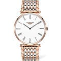 Longines Longines La Grande Classique L4.766.1.91.7  L47661917 кварцевые женские часы белый циферблат, браслет сталь c pvd покрытием — вид спереди
