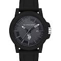 U.S. Polo Assn. U.S. Polo Assn. Yard USPA1029-01  USPA1029-01 кварцевые мужские часы черный циферблат, браслет силикон — вид спереди