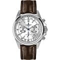 Jacques Lemans Jacques Lemans 1-1830B  1-1830B кварцевые мужские часы серый циферблат, браслет кожаный — вид спереди