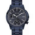Guess Guess Dress Steel GW0490G4  GW0490G4 кварцевые мужские часы синий циферблат, браслет сталь с ip покрытием — вид спереди