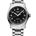 Longines Longines Spirit L3.410.4.53.6  L34104536 механические мужские часы черный циферблат, браслет нержавеющая сталь — вид спереди