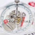 Swatch Swatch Clearly New Gent SO29K100-S06 кварцевые мужские часы часы крупный план прозрачный циферблата