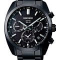 Seiko Seiko Astron GPS Solar SSH023J1  SSH023J1 кварцевые мужские часы черный циферблат, браслет сталь c pvd покрытием — вид спереди