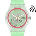 Swatch Swatch New Gent Swatch Pay! SVIK103-5300  SVIK103-5300 кварцевые женские часы прозрачный циферблат, браслет силикон — вид спереди