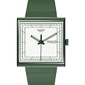 Swatch Swatch Square Bioceramic Standard SO34G700  SO34G700 кварцевые женские часы белый циферблат, браслет биоматериал — вид спереди