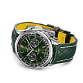 Breitling Breitling Premier B01 Chronograph 42 Bentley British Racing Green AB0118A11L1X1, premier швейцария мужские часы на браслете кожаный боковой вид