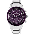 Jacques Lemans Jacques Lemans Venice 1-2151M  1-2151M кварцевые женские часы фиолетовый циферблат, браслет нержавеющая сталь — вид спереди