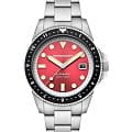 Spinnaker Spinnaker Croft SP-5136-44  SP-5136-44 механические мужские часы  красный циферблат, браслет нержавеющая сталь — вид спереди