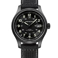 Hamilton Hamilton Khaki Field Titanium Auto H70575733  H70575733 механические мужские часы черный циферблат, браслет каучук — вид спереди