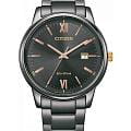 Citizen Citizen Eco-Drive BM6976-72E  BM6976-72E кварцевые мужские часы черный циферблат, браслет нержавеющая сталь с ip-покрытием — вид спереди